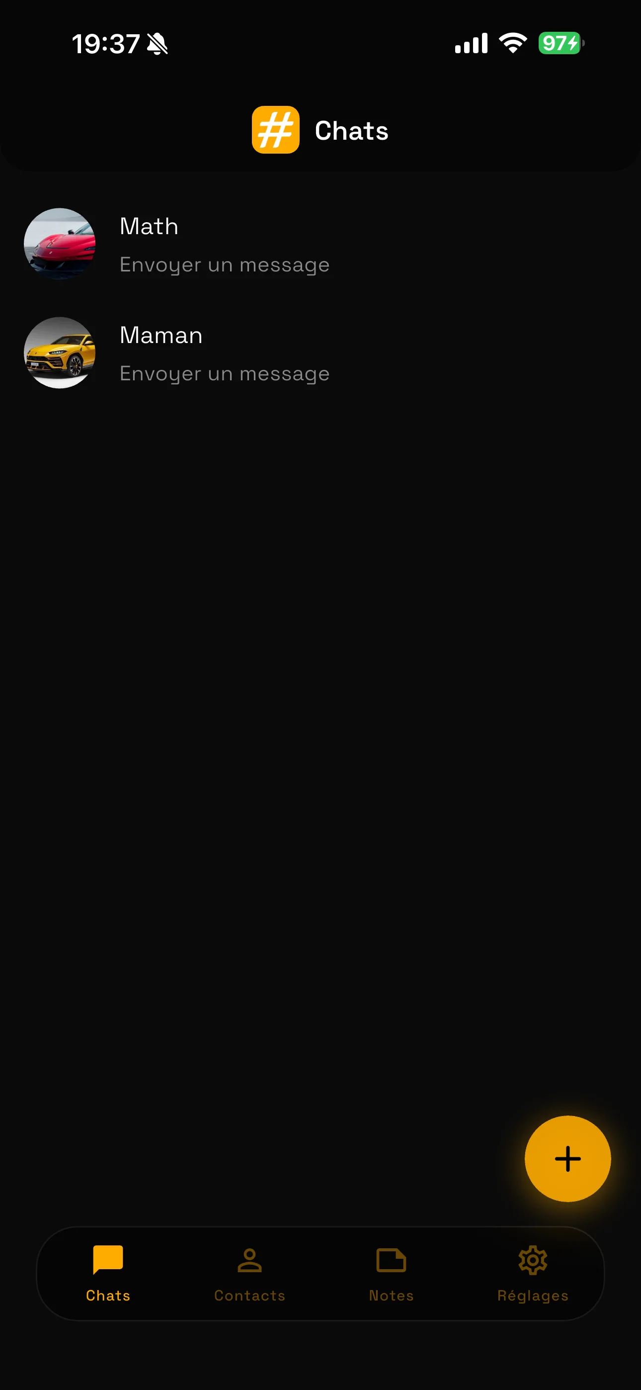 Aperçu de l'application